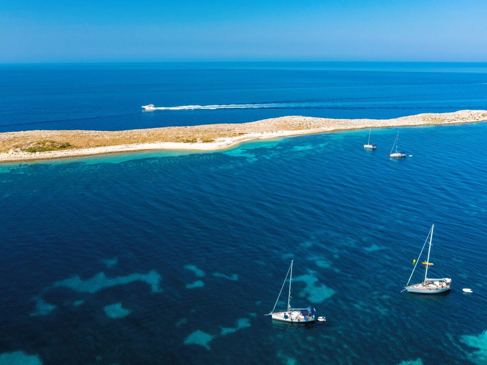 Croatia-Premuda-aerial view of the sea
