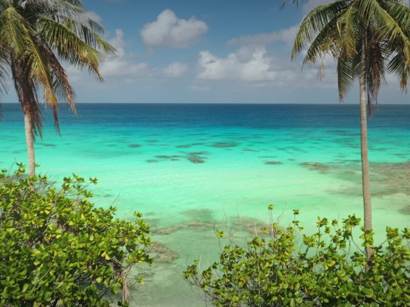 French,Polynesia,,Rangiroa,Island:,Breathtaking,Turquoise,Lagoon,In,French,Polynesia,