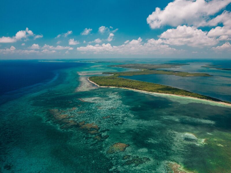 Calabash,Caye,,Turneffe,Atoll,In,Belize,-,Aerial,Drone,Image