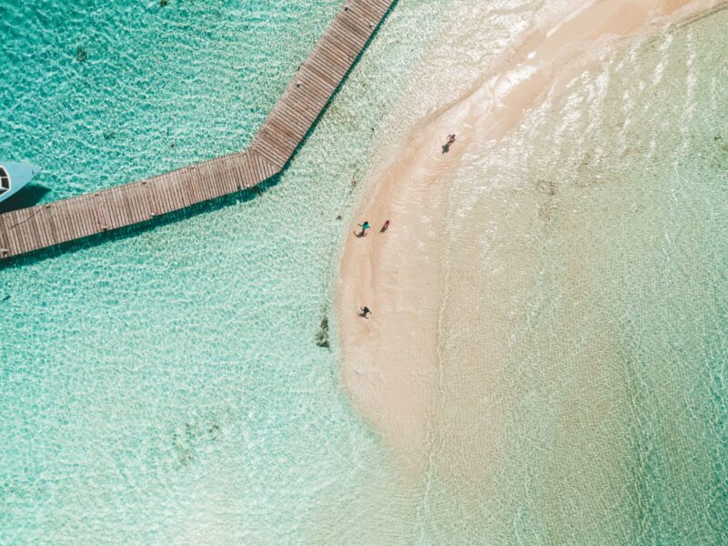 An,Aerial,Top,View,Of,The,Caribbean,Sea,In,The