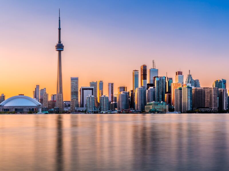 Toronto,Panorama,At,Sunset,Viewed,From,Harbor,Island,Park