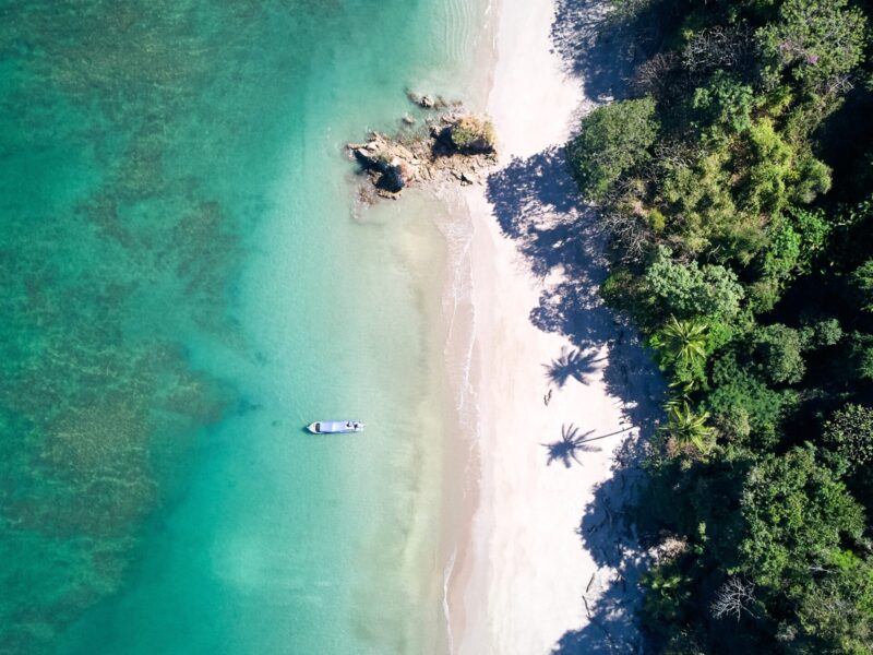 Drone,Shooting,On,The,Island,Of,Tortuga,Costa,Rica.,High