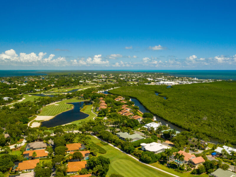 Aerial,Drone,Photo,Ocean,Reef,Club,Key,Largo,Florida,An