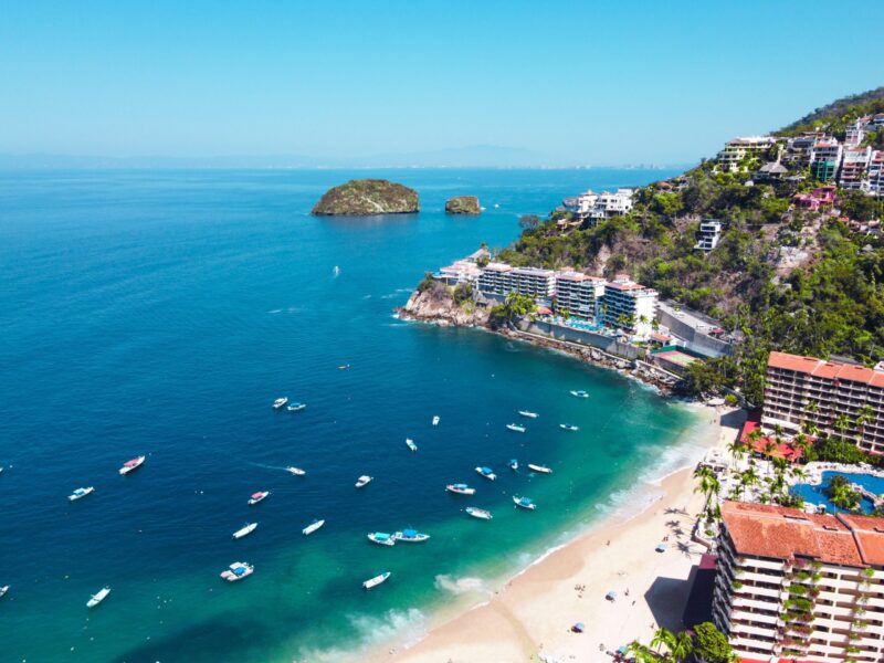 Aerial,View,Of,Mismaloya,Beach,In,Puerto,Vallarta