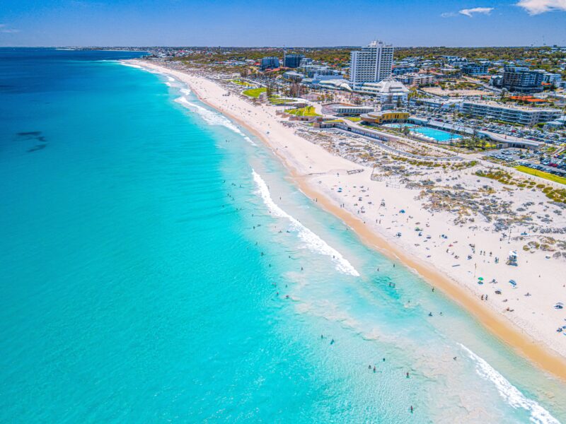 An,Aerial,View,Of,Scarborough,Beach,,Perth,,Western,Australia,,With
