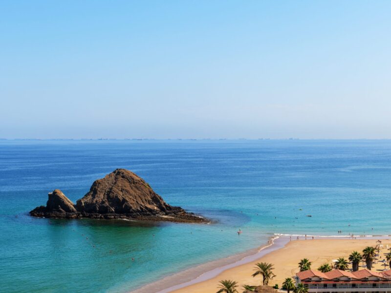 Snoopy,Island,In,Fujairah,,Uae.,Aerial,View,Of,The,Beach