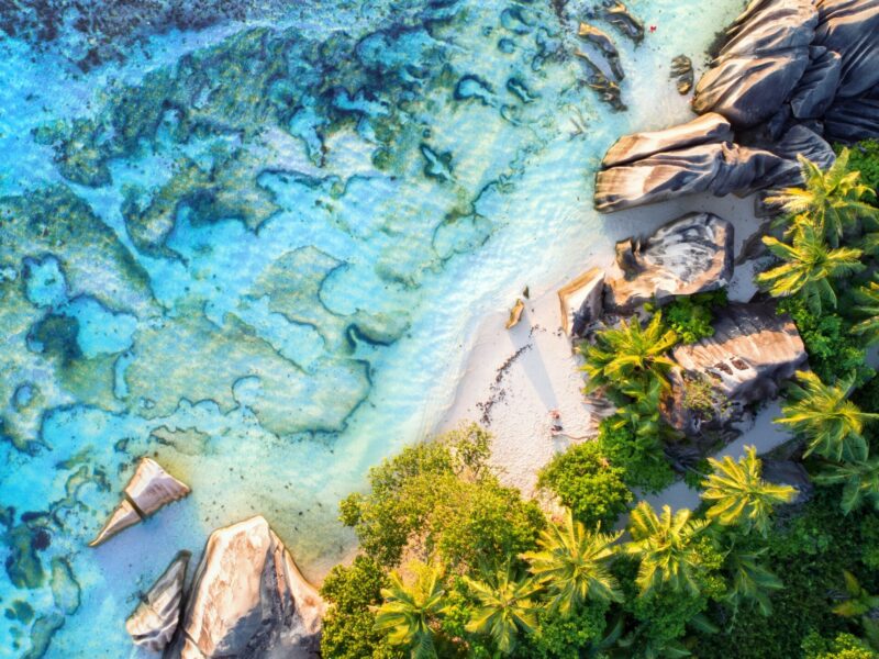 Unique,Granite,Rocks,And,Beautiful,White,Sand,Beaches,With,Turquoise