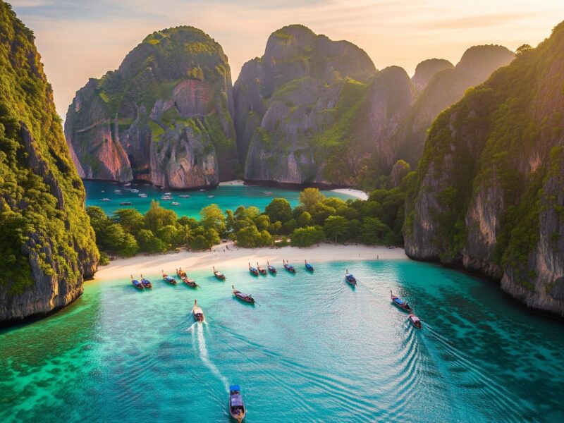 Phi,Phi,Island,Is,A,Tropical,Paradise,In,Thailand,,Famous