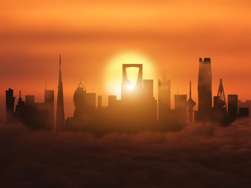 Golden,Hour,Cityscape,Above,The,Clouds,.,Landmarks,Of,Riyadh,