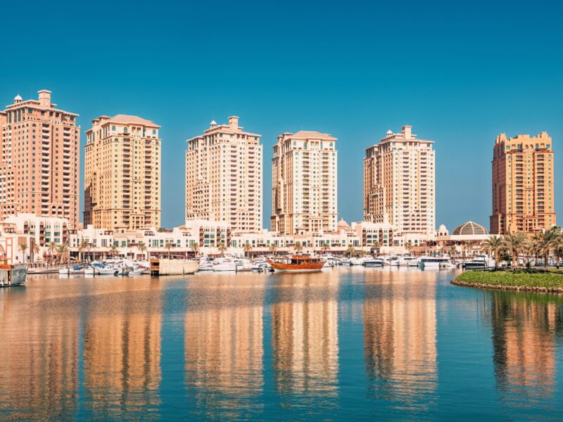 The,Pearl,Qatar,Porto,Arabia,Marina,With,Luxury,Yachts,And